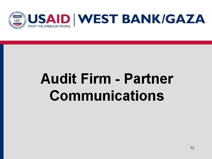 Audit Firm - Partner Communications 73 