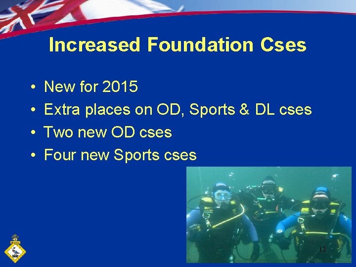 Increased Foundation Cses • • New for 2015 Extra places on OD, Sports &