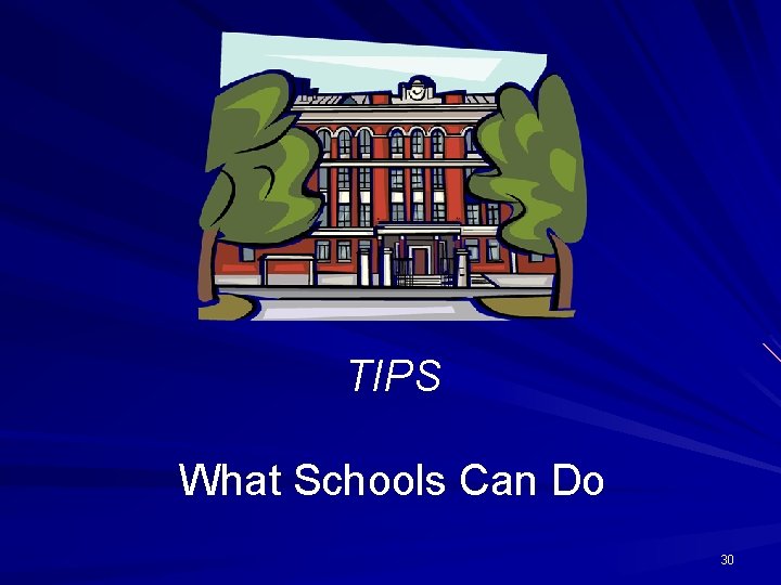 TIPS What Schools Can Do 30 