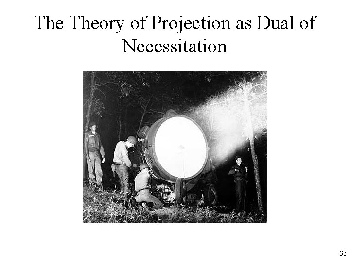 The Theory of Projection as Dual of Necessitation 33 