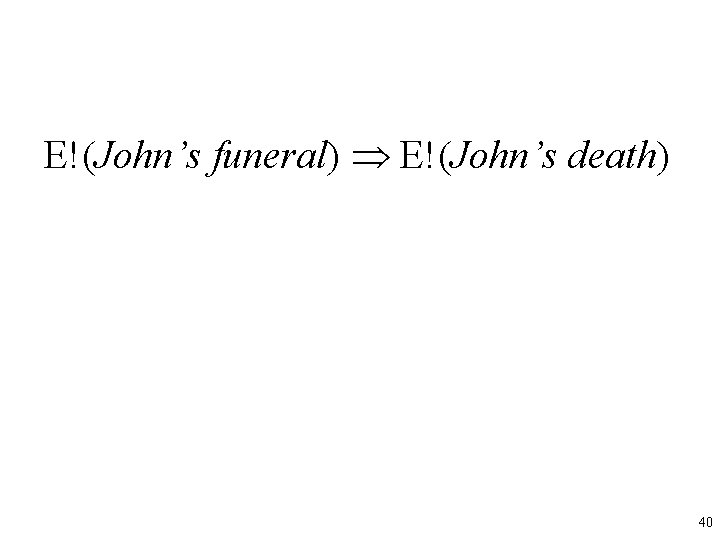 E!(John’s funeral) E!(John’s death) 40 