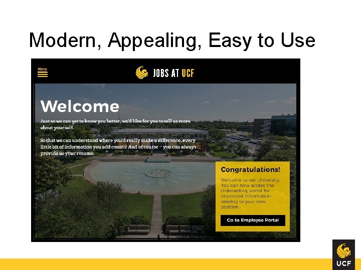 Modern, Appealing, Easy to Use 