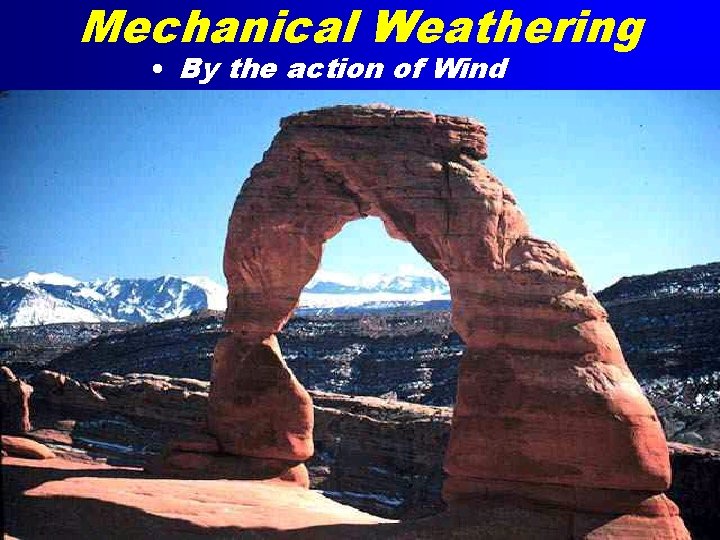 Mechanical Weathering • By the action of Wind 