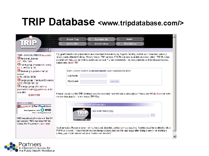 TRIP Database <www. tripdatabase. com/> 