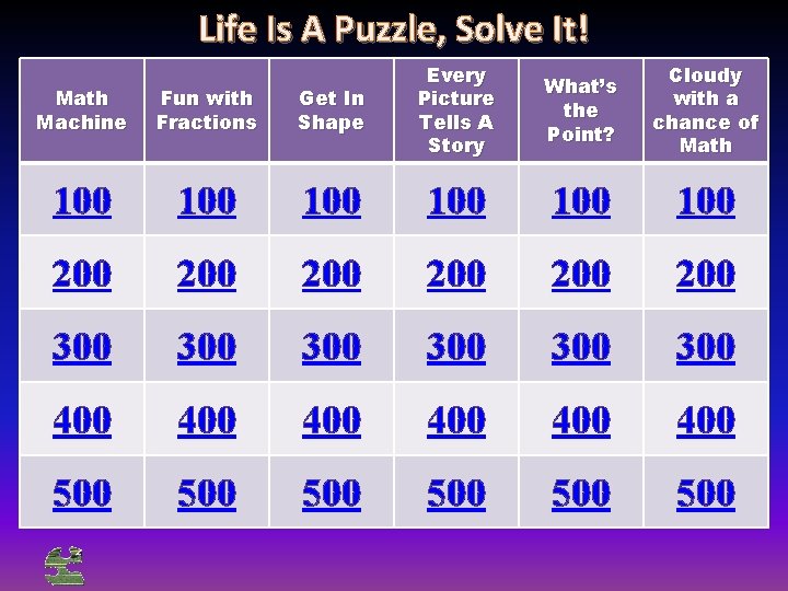 Life Is A Puzzle, Solve It! Math Machine Fun with Fractions Get In Shape