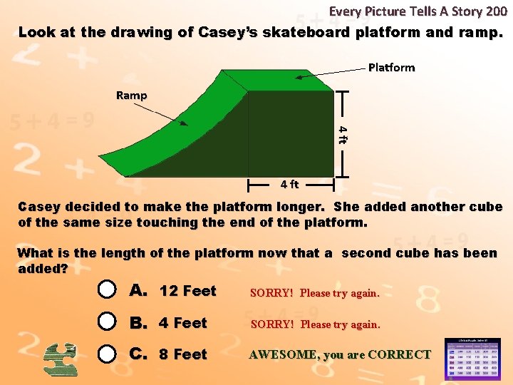 Every Picture Tells A Story 200 Look at the drawing of Casey’s skateboard platform