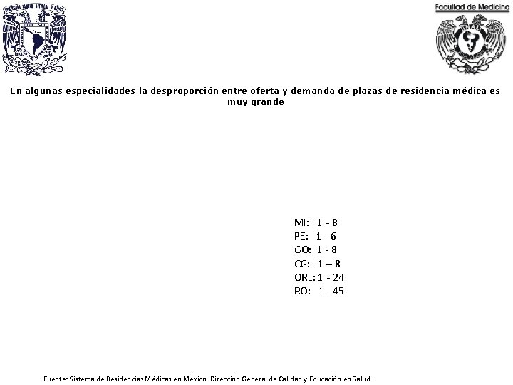 En algunas especialidades la desproporción entre oferta y demanda de plazas de residencia médica