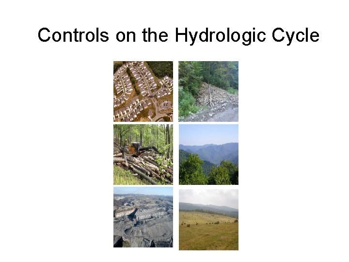 Controls on the Hydrologic Cycle 