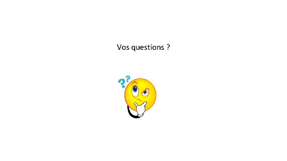 Vos questions ? 