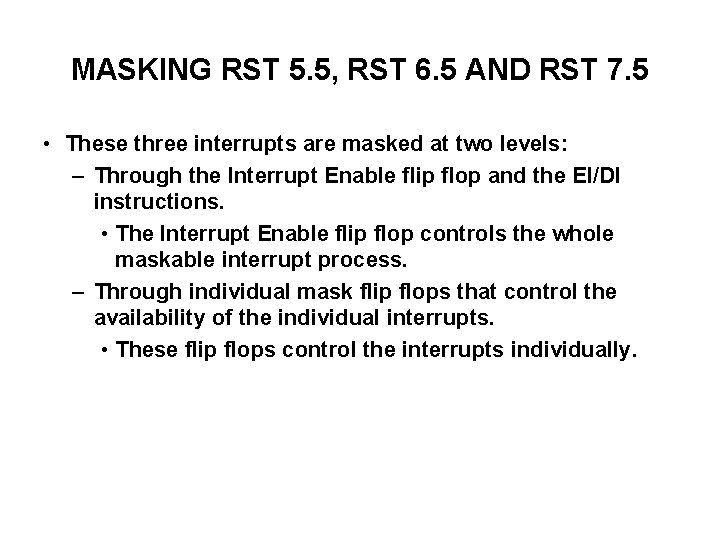 MASKING RST 5. 5, RST 6. 5 AND RST 7. 5 • These three