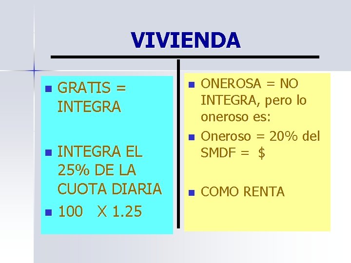 VIVIENDA n GRATIS = INTEGRA EL 25% DE LA CUOTA DIARIA n 100 X