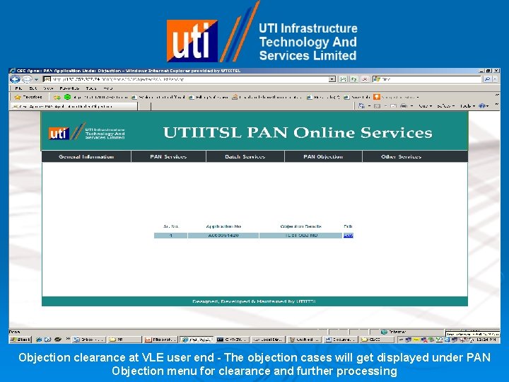 Objection clearance at VLE user end - The objection cases will get displayed under