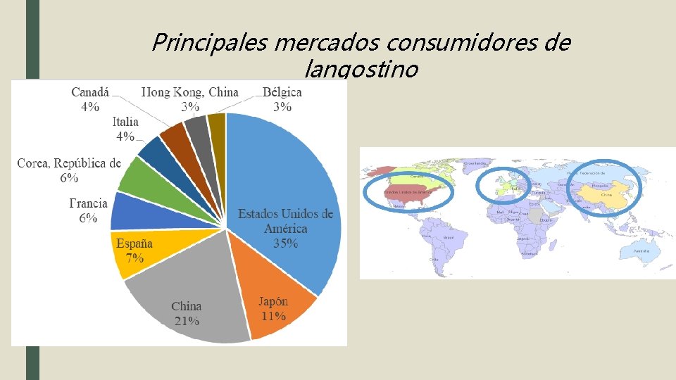 Principales mercados consumidores de langostino 
