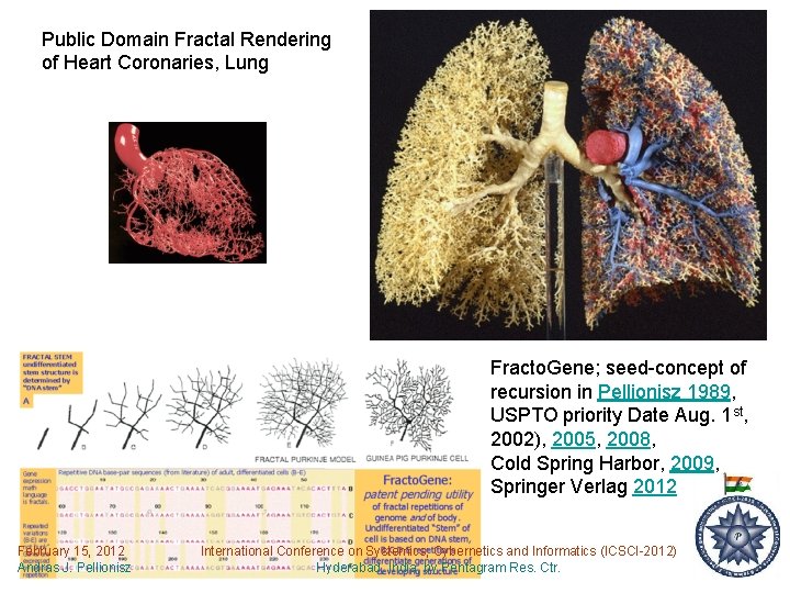 Public Domain Fractal Rendering of Heart Coronaries, Lung Fracto. Gene; seed-concept of recursion in