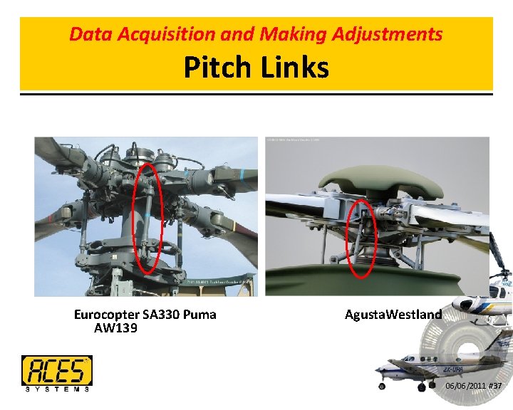 Data Acquisition and Making Adjustments Pitch Links Eurocopter SA 330 Puma AW 139 Agusta.