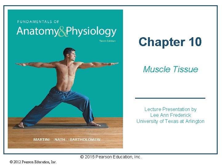 Chapter 10 Muscle Tissue Lecture Presentation by Lee Ann Frederick University of Texas at Chapter 10 Muscle Tissue Lecture Presentation by Lee Ann Frederick University of Texas at