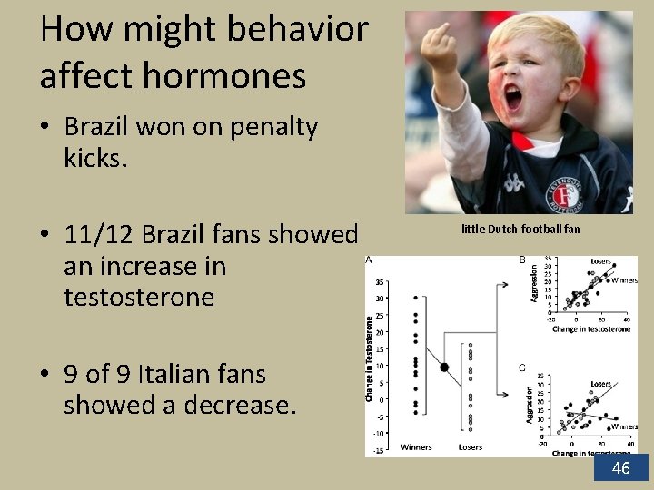 How might behavior affect hormones • Brazil won on penalty kicks. • 11/12 Brazil