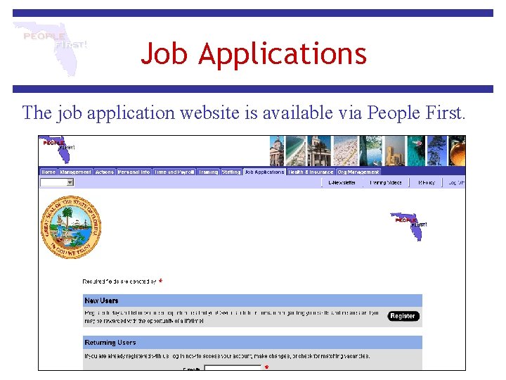 Job Applications The job application website is available via People First. Job Applications The job application website is available via People First.