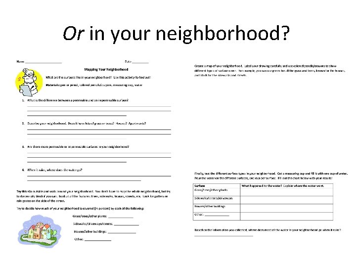 Or in your neighborhood? 