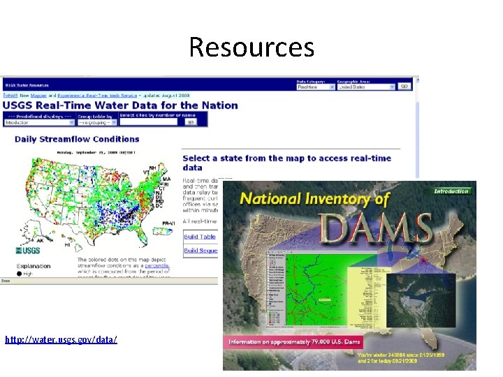 Resources http: //water. usgs. gov/data/ 