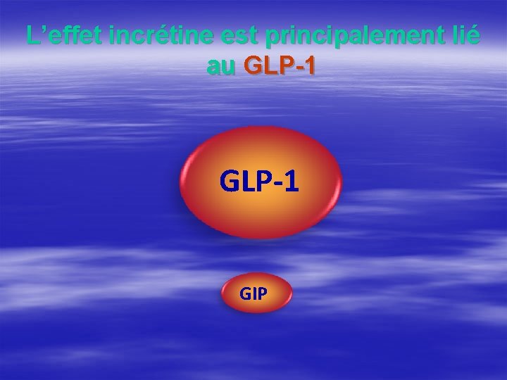 L’effet incrétine est principalement lié au GLP-1 GIP 