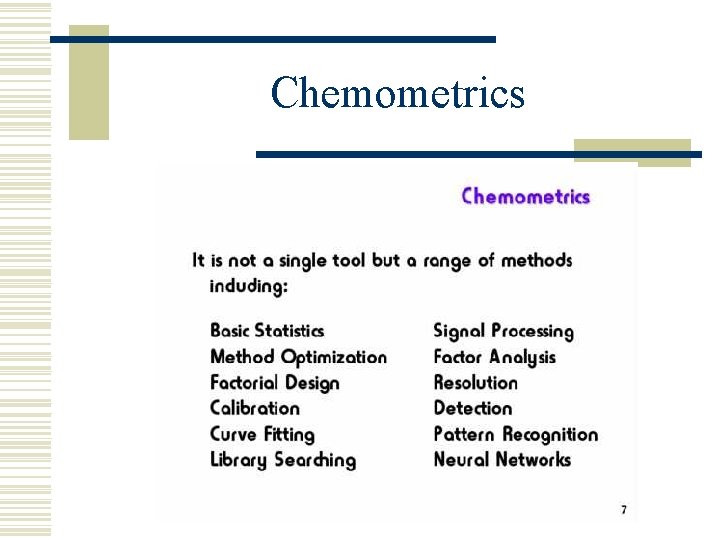 Chemometrics 