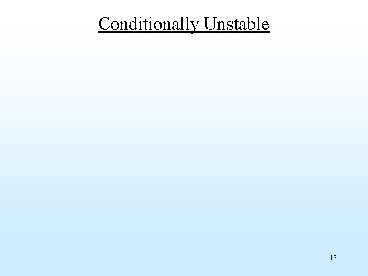Conditionally Unstable 13 