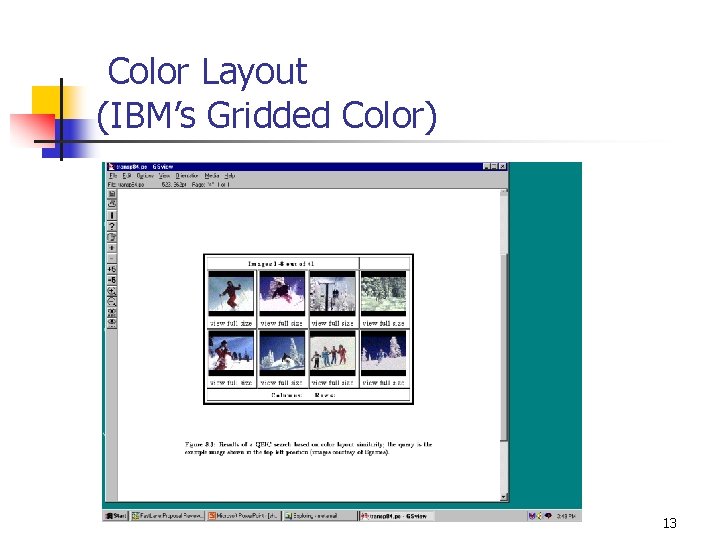 Color Layout (IBM’s Gridded Color) 13 