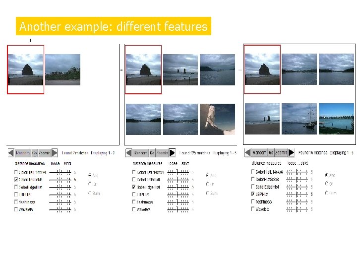 Another example: different features 