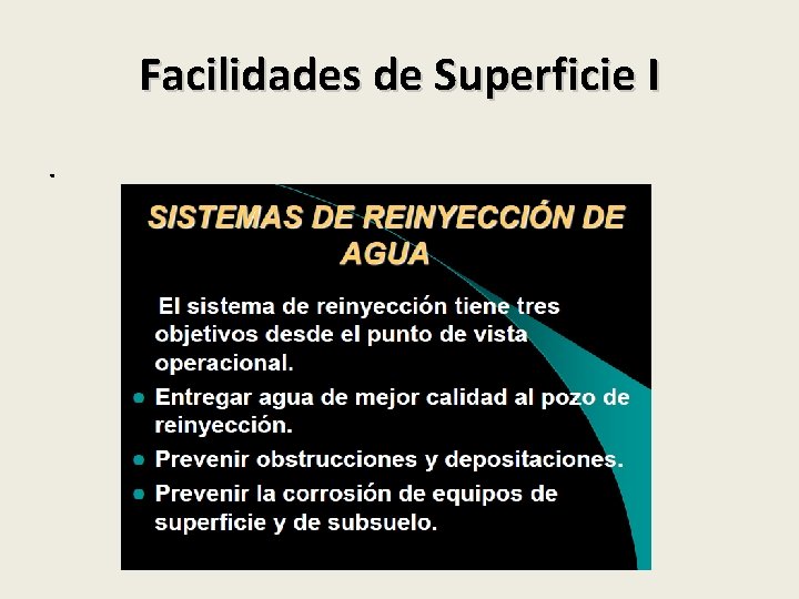 Facilidades de Superficie I. 