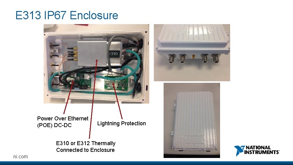 E 313 IP 67 Enclosure Power Over Ethernet (POE) DC-DC Lightning Protection E 310