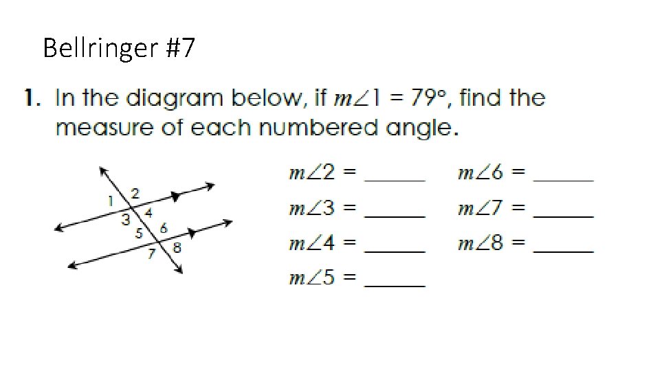 Bellringer #7 