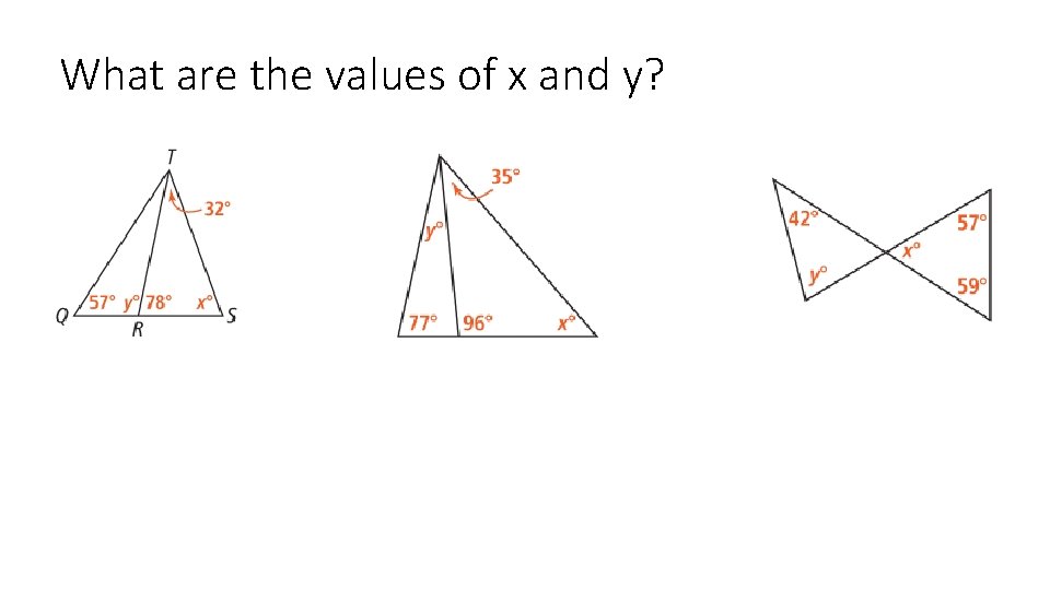 What are the values of x and y? 