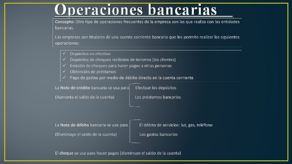 Operaciones bancarias 