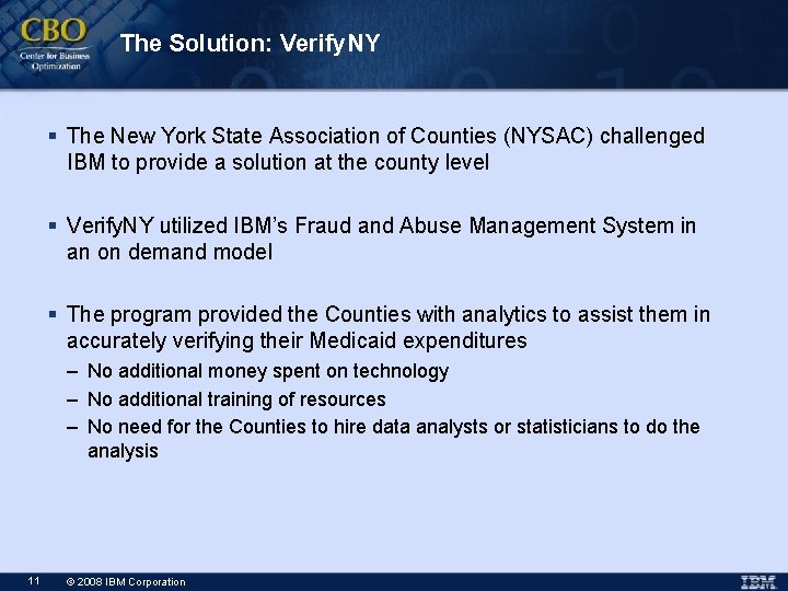 The Solution: Verify. NY § The New York State Association of Counties (NYSAC) challenged