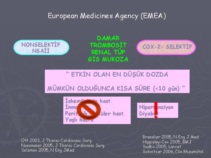 European Medicines Agency (EMEA) 2005 NONSELEKTİF NSAİİ DAMAR TROMBOSİT RENAL TÜP GİS MUKOZA COX-2
