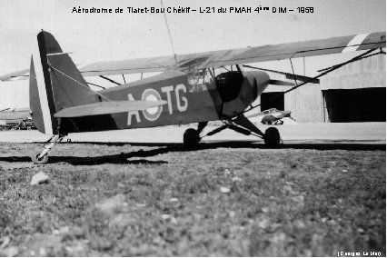 Aérodrome de Tiaret-Bou Chékif – L-21 du PMAH 4ème DIM – 1958 (Georges Le