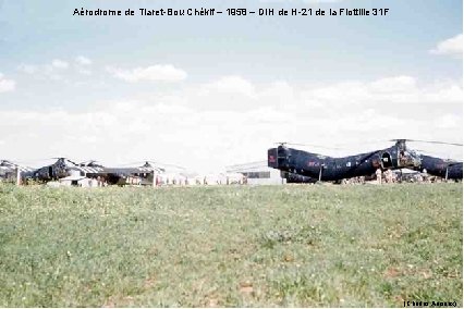 Aérodrome de Tiaret-Bou Chékif – 1958 – DIH de H-21 de la Flottille 31