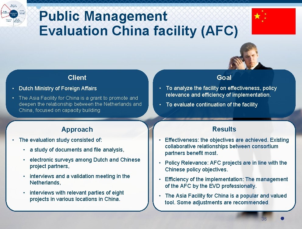 Public Management Evaluation China facility (AFC) Client • Dutch Ministry of Foreign Affairs •