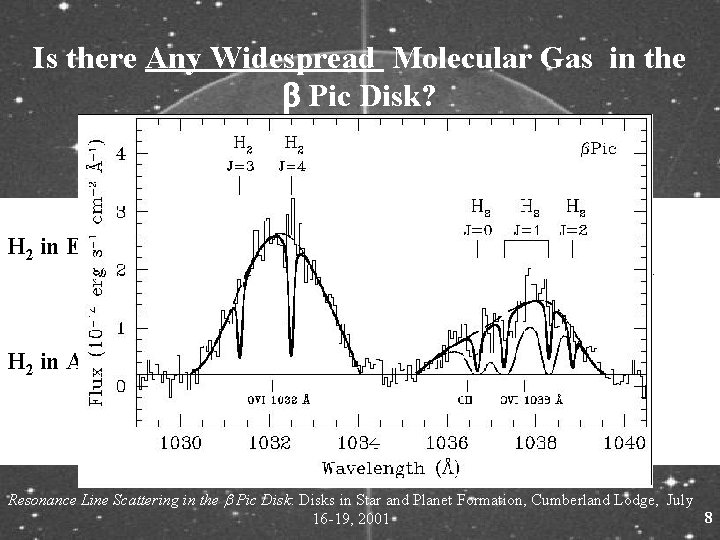 Is there Any Widespread Molecular Gas in the b Pic Disk? H 2 in