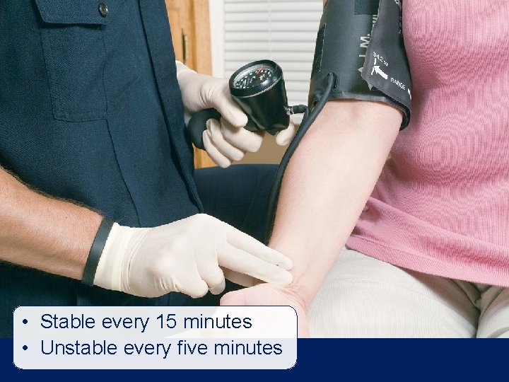 • Stable every 15 minutes • Unstable every five minutes • Stable every 15 minutes • Unstable every five minutes