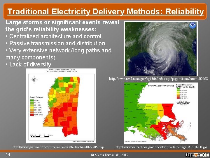 Traditional Electricity Delivery Methods: Reliability Large storms or significant events reveal the grid’s reliability