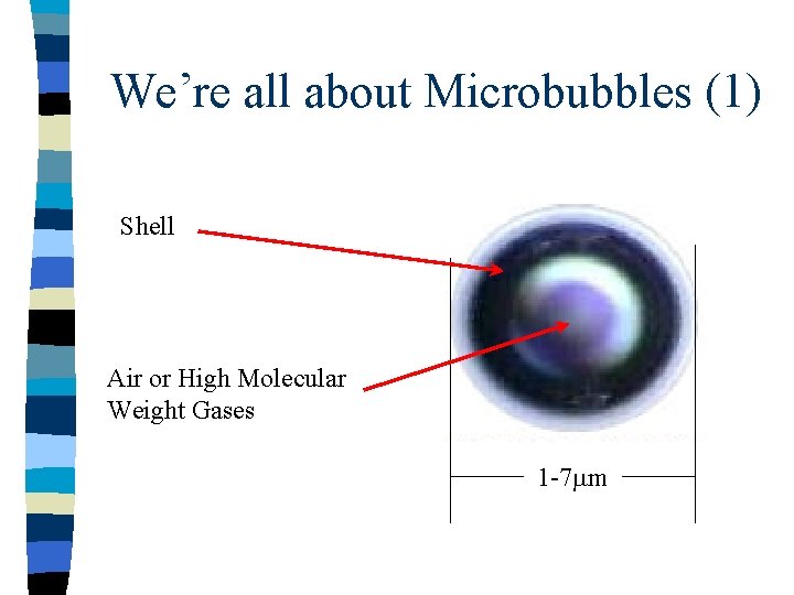 We’re all about Microbubbles (1) Shell Air or High Molecular Weight Gases 1 -7