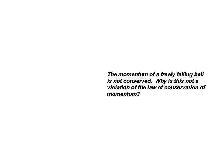 The momentum of a freely falling ball is not conserved. Why is this not