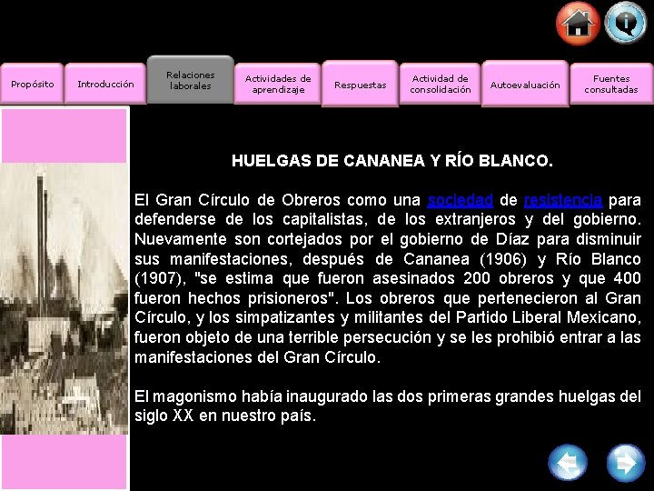 Propósito Introducción Relaciones laborales Actividades de aprendizaje Respuestas Actividad de consolidación Autoevaluación Fuentes consultadas