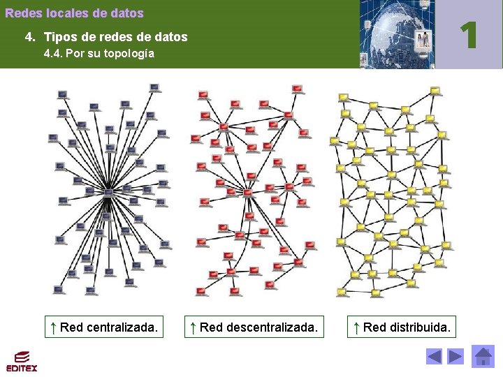 Redes locales de datos 4. Tipos de redes de datos 4. 4. Por su