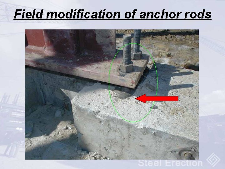 Field modification of anchor rods 