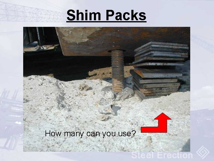 Shim Packs How many can you use? 