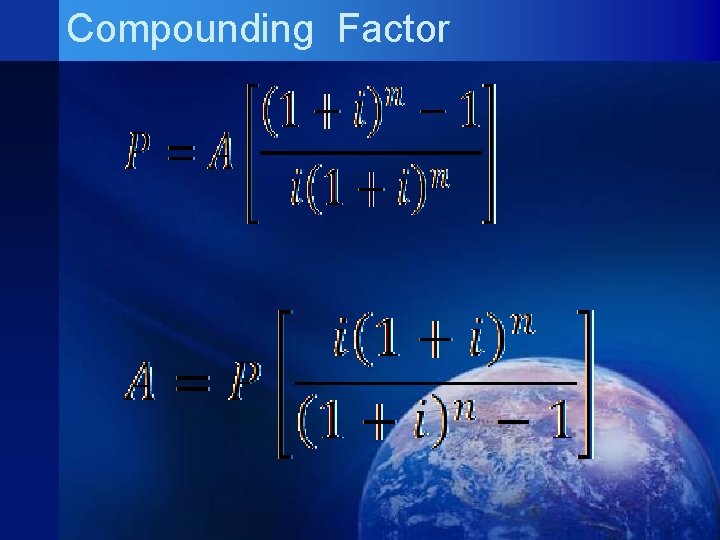 Compounding Factor Compounding Factor