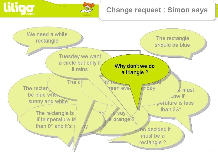 Change request : Simon says We need a white rectangle Tuesday we want a